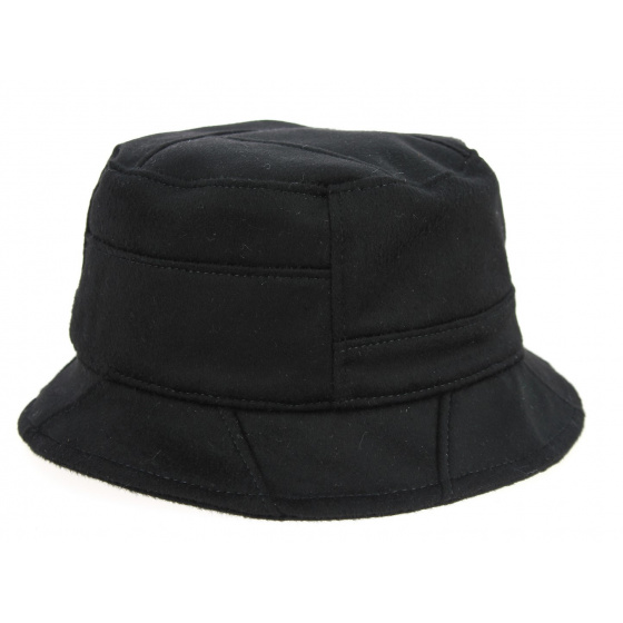 Black Cashmere Bucket Hat - Traclet