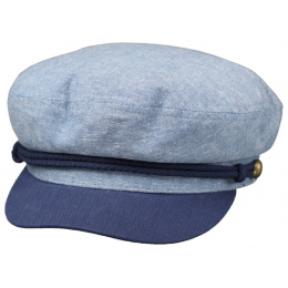 Casquette Marin Coton & Lin Bleu Clair- Traclet