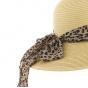 Capeline Queen Pastel Paille Beige & Leopard Paper- Herman