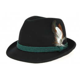 Chapeau Tyrolien Feutre Laine Vert- Traclet