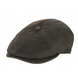 Casquette Cuir Marron- Fléchet