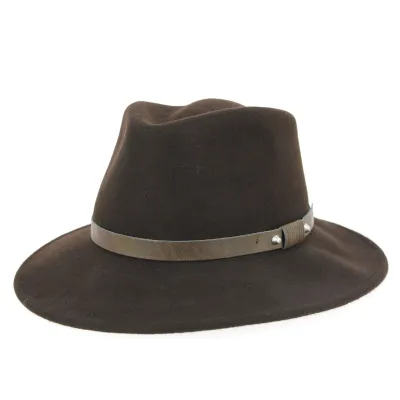 Chapeau Traveller Hofen Feutre Laine Marron- Traclet Reference : 4068 | Chapellerie Traclet
