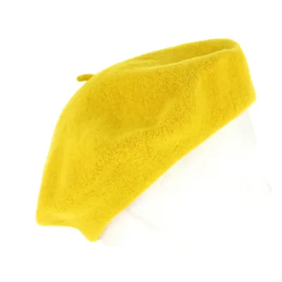 Béret Classique Laine Jaune- Traclet  Reference : 9993 | Chapellerie Traclet
