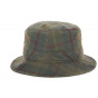 Khaki Checkered Waxed Goslar Bucket Hat - Traclet
