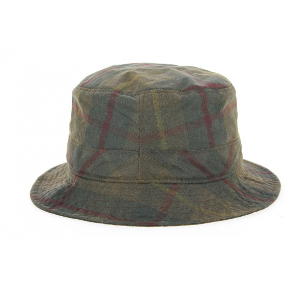 Khaki Checkered Waxed Goslar Bucket Hat - Traclet