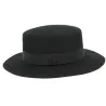 Canotier Peillon Feutre Laine Noir- Traclet  Reference : 9998 | Chapellerie Traclet