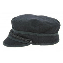 Ile de Beauté Black Wool Cap - Traclet