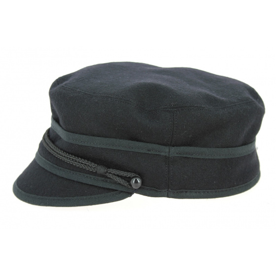 Ile de Beauté Black Wool Cap - Traclet