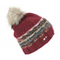 Burgundy Birlou Pompom Beanie - Traclet