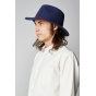 Wesley Traveller Navy Blue Wool Felt Hat - Brixton