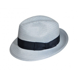 Chapeau Fedora Lando Paille Bleu- Bailey