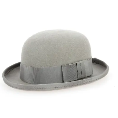 Chapeau Melon Feutre Laine Gris- Traclet Reference : 10019 | Chapellerie Traclet