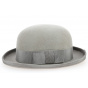 Grey Wool Felt Melon Hat - Traclet