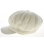 Cream Fleece Newsboy Cap - Traclet