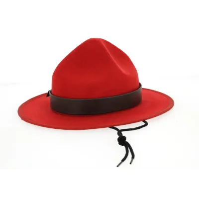 Red Wool Felt Scout Hat - Traclet Reference: 6704 | Traclet Hat Shop