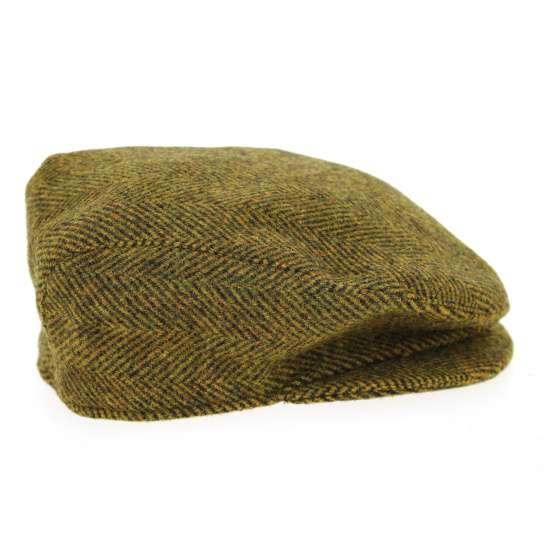 Agnières Flat Cap Wool Herringbone Mustard - Traclet Agnières Flat Cap Wool Herringbone Mustard - Traclet