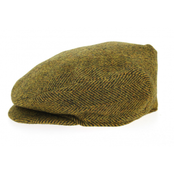 Casquette Plate Agnières Laine Chevrons Moutarde- Traclet