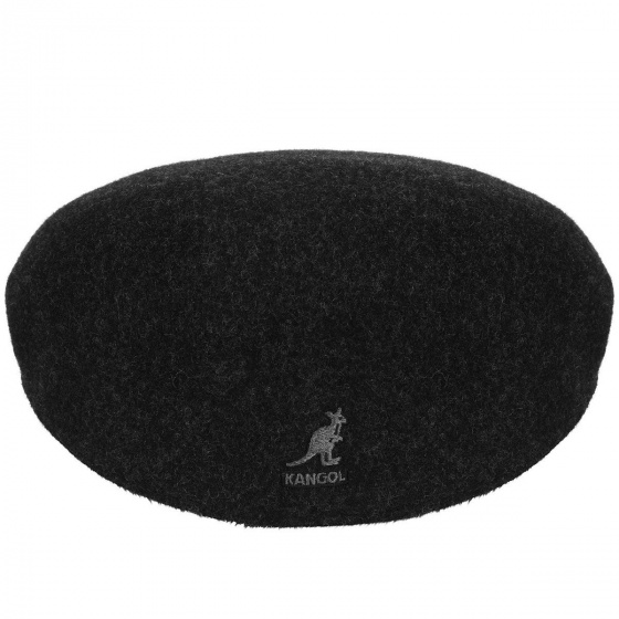 504-S Wool Flat Cap Black & Grey - Kangol