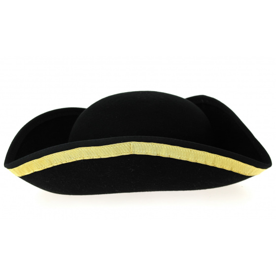Black Saint Sebastian Tricorn Hat - Traclet Black Saint Sebastian Tricorn Hat - Traclet
