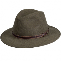 Traveller Ambierle Wool Felt Hat Olive- Traclet