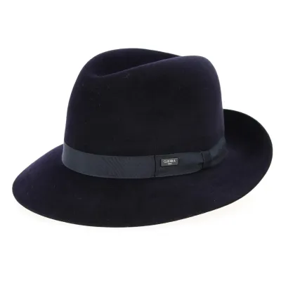 Chapeau Fedora Sofly Feutre Poil Marine- Guerra Reference : 10039 | Chapellerie Traclet