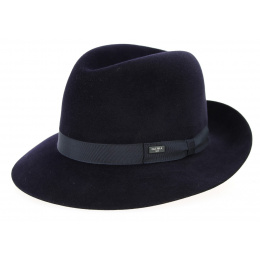 Fedora Hat Sofly Fur Felt Navy - Guerra