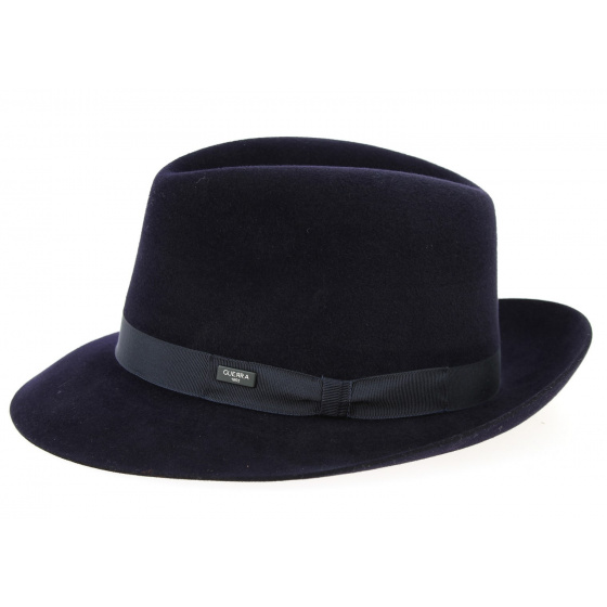Fedora Hat Sofly Fur Felt Navy - Guerra Fedora Hat Sofly Fur Felt Navy - Guerra