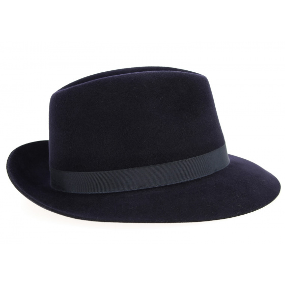 Fedora Hat Sofly Fur Felt Navy - Guerra Fedora Hat Sofly Fur Felt Navy - Guerra