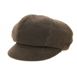 Brown Polar Fleece Jeffi Newsboy Cap - Crambes