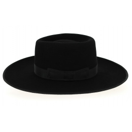 Chapeau à Larges Bords Sinsheim Feutre Laine Noir- Traclet