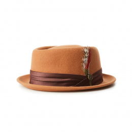 Porkpie Stout Hat Wool Felt Hide- Brixton