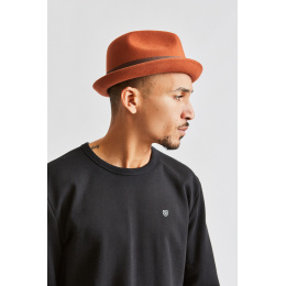 Chapeau Trilby Gain Feutre Laine Rust- Brixton