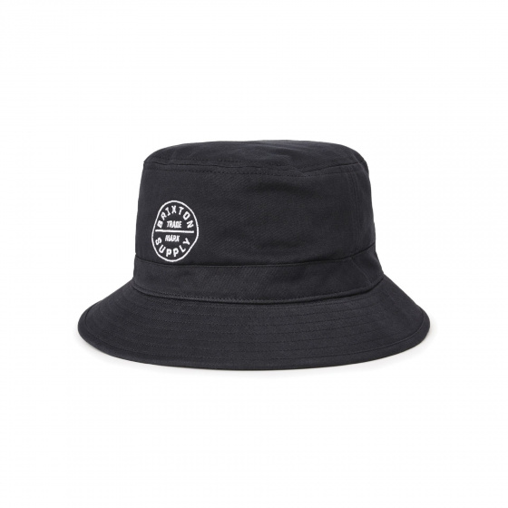 Black Cotton Oath Bucket Hat - Brixton