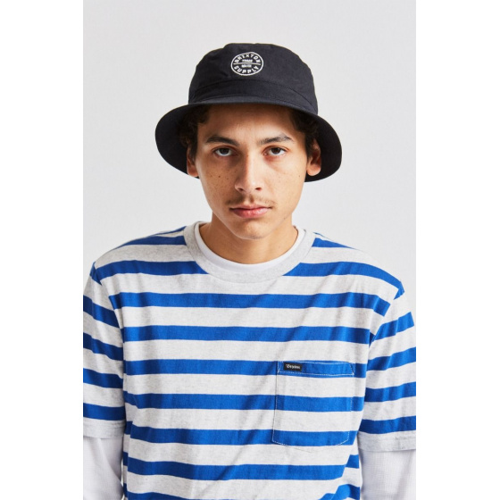 Black Cotton Oath Bucket Hat - Brixton