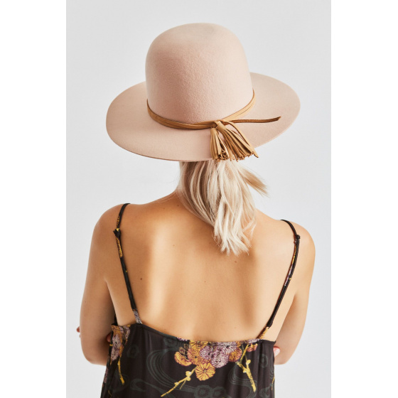 Phoebe Pink Wool Felt Wide Brim Hat - Brixton Phoebe Pink Wool Felt Wide Brim Hat - Brixton