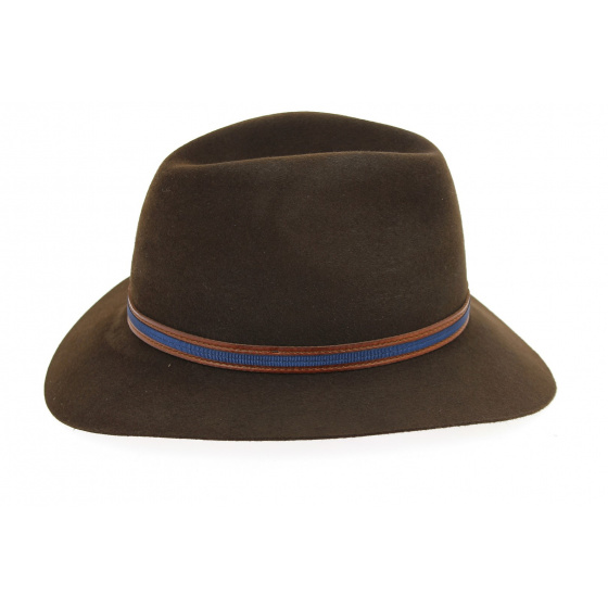 Brown Fur Felt Indiana Hat - Traclet