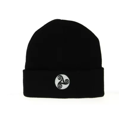 Black Triskell Cuff Beanie - Traclet Reference: 5197 | Traclet Hat Shop