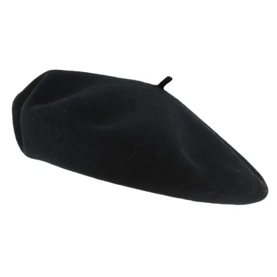 Pack 200 Bérets Laine Noir- Vente en Gros Reference : 10088 | Chapellerie Traclet