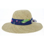 Natural Straw Tropical Ribbon Wide-Brimmed Hat - Traclet