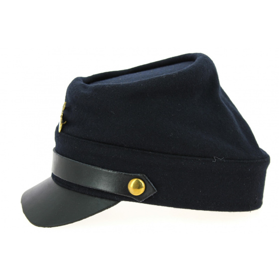 Casquette Nordiste Drap Laine Bleu Marine- Traclet 
