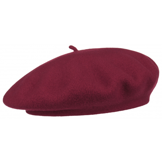 Burgundy Barascon Wool Beret - Traclet