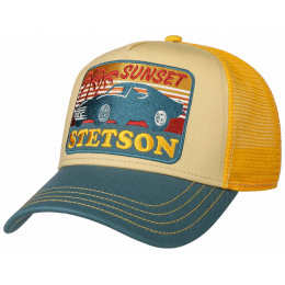 Casquette Baseball Trucker Sunset Bleu & Jaune- Stetson
