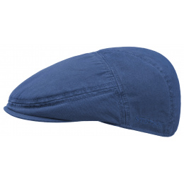 Blue Cotton Oakwood Flat Cap - Stetson