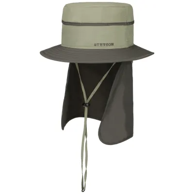 Gray & Green Nylon Neck Cover Bucket Hat - Stetson Reference: 10149 | Traclet Hat Shop