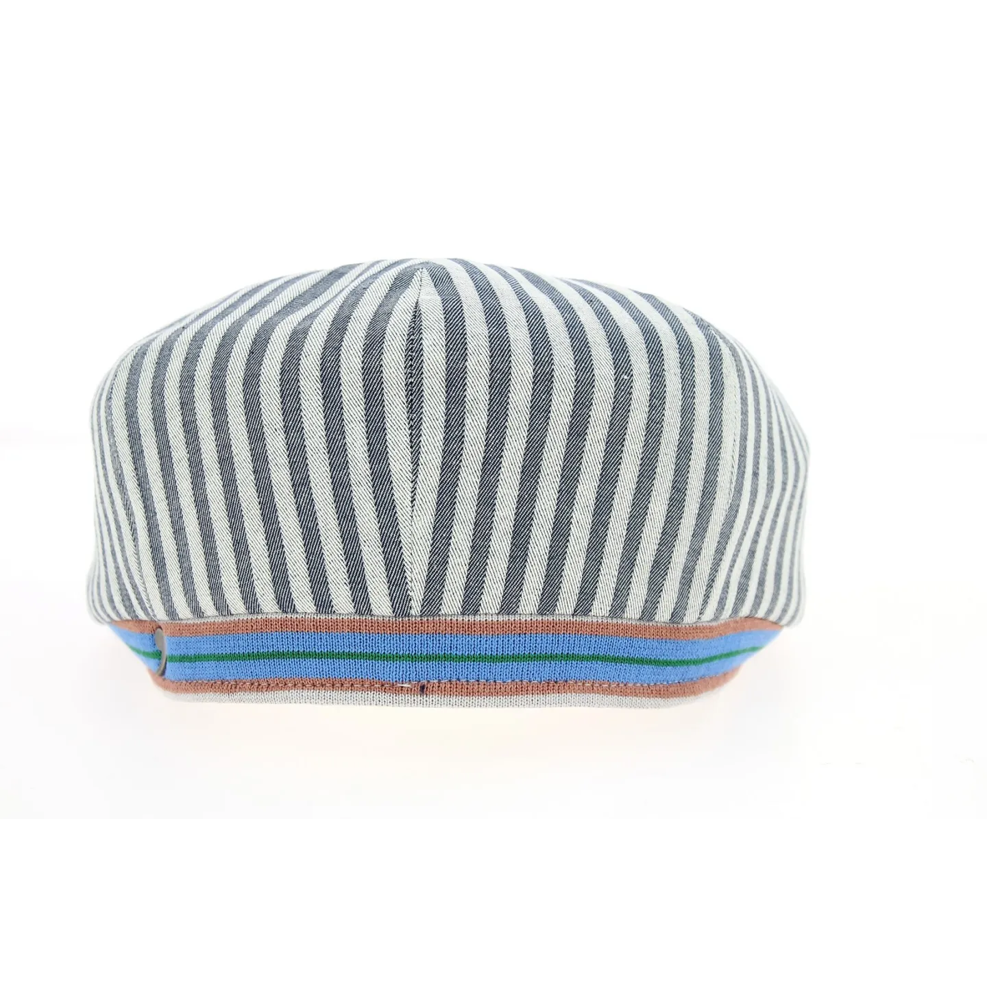 Casquette Hatteras Forli avec Rayures Bleues Coton- Traclet Reference : 10155 | Chapellerie Traclet