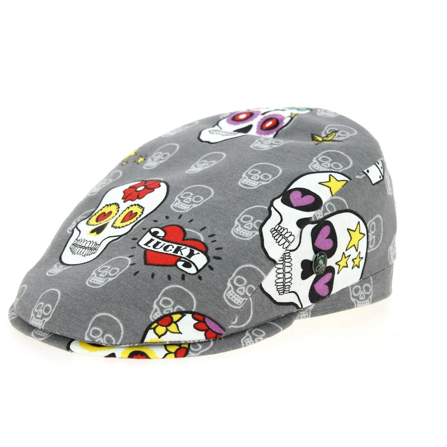 Casquette Bombée Calavera Coton Grise- City Sport Reference : 9072 | Chapellerie Traclet