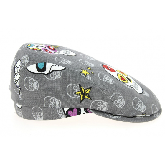 Rounded Calavera Cotton Gray Cap - City Sport