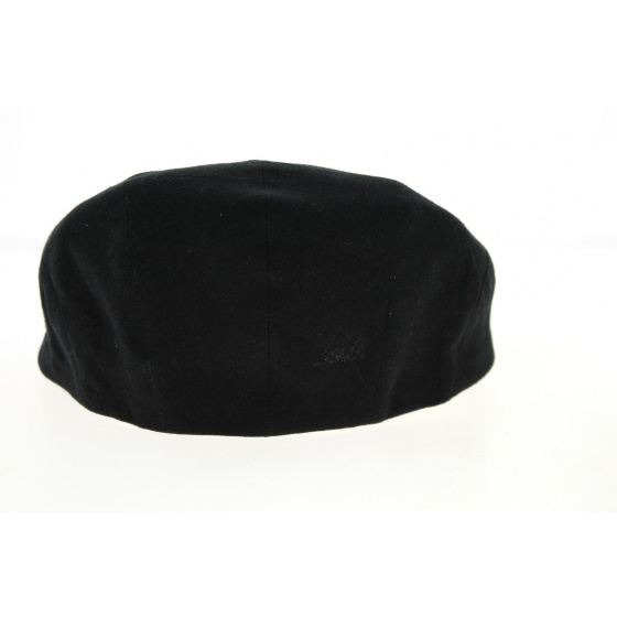 Black Linen Geel Flat Cap - City Sport Black Linen Geel Flat Cap - City Sport