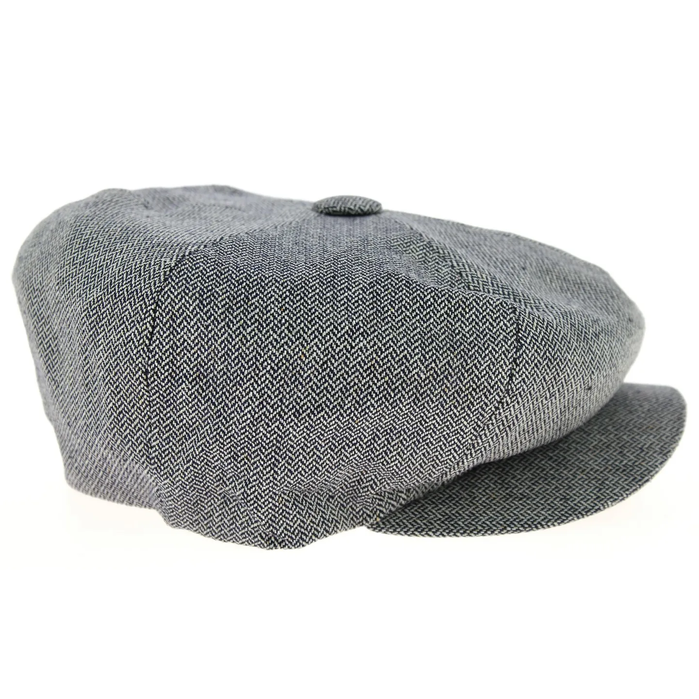 Blue Silk Herringbone Irish Ivy Cap - City Sport  Reference: 10160 | Traclet Hat Shop