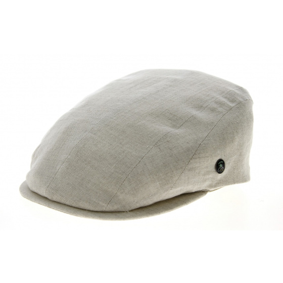 Anvers Beige Linen Flat Cap - City Sport